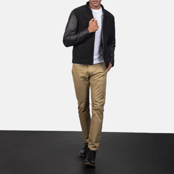 Blain Black Hybrid Bomber Jacket - Image 4