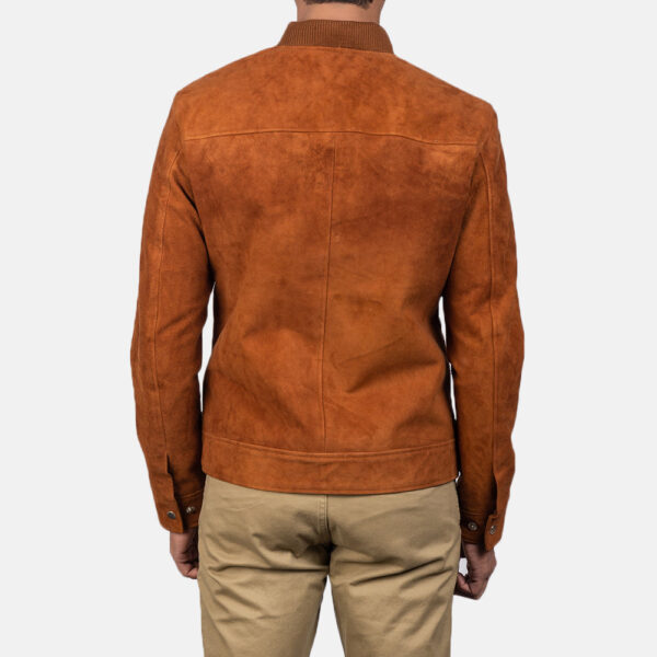 Blain Brown Suede Bomber Jacket - Image 5