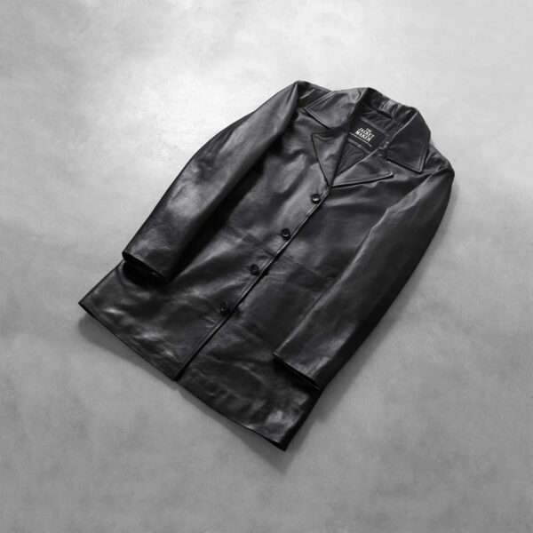 Classmith Black Leather Coat - Image 7
