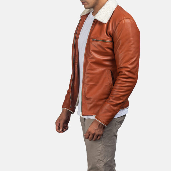 Dan Frost Tan Shearling Jacket - Image 4