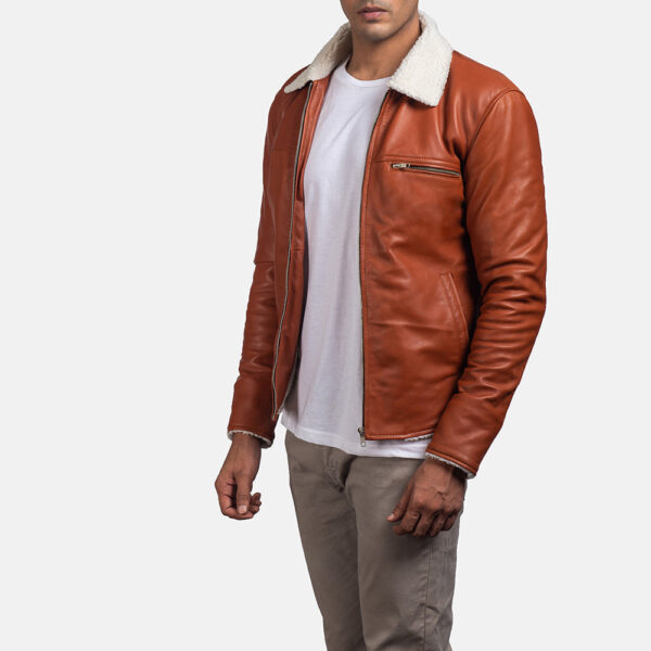 Dan Frost Tan Shearling Jacket - Image 2