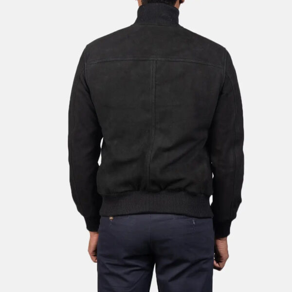 Eaton Black Suede Bomber Jacket - Image 6