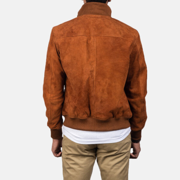 Eaton Brown Suede Bomber Jacket - Image 6