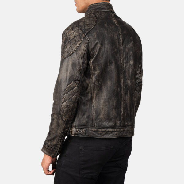 Gatsby Distressed Brown Leather Jacket - Image 5