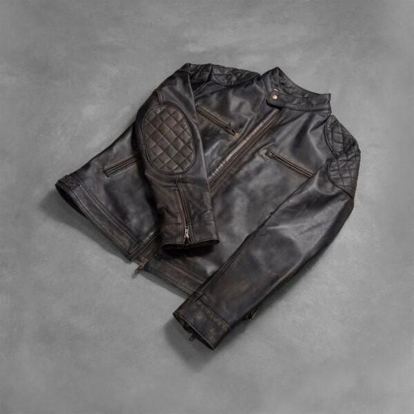 Gatsby Distressed Brown Leather Jacket - Image 8