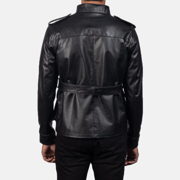 Germain Black Leather Jacket - Image 6