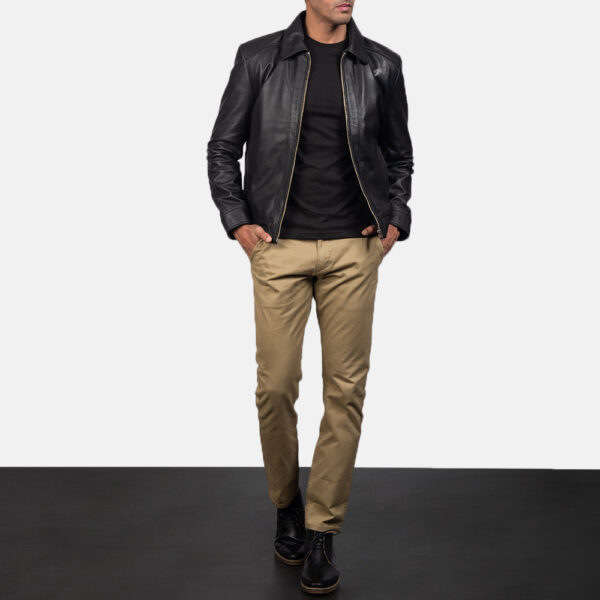 Inferno Black Leather Jacket - Image 4