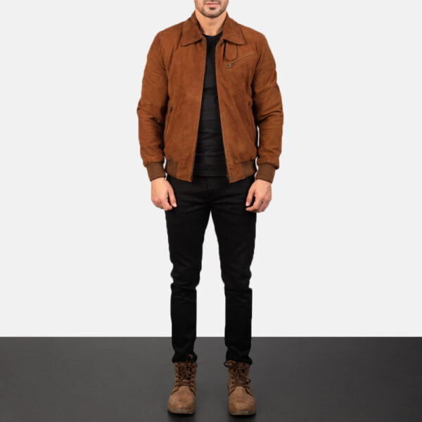 Tomchi Tan Suede Leather Jacket - Image 3
