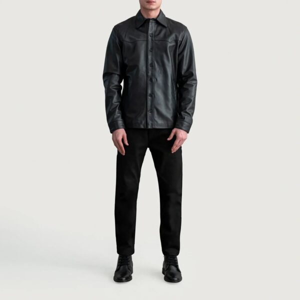 Bronco Black Leather Shirt - Image 4