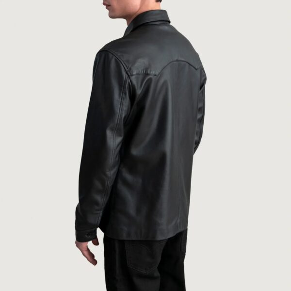 Bronco Black Leather Shirt - Image 6