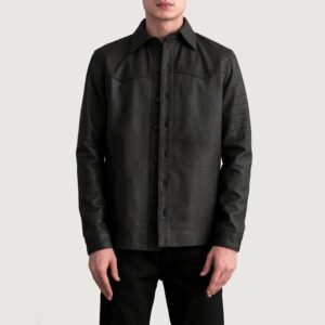 Bronco Tumbled Brown Leather Shirt