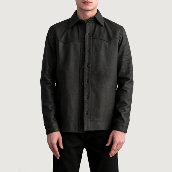 Bronco Tumbled Brown Leather Shirt