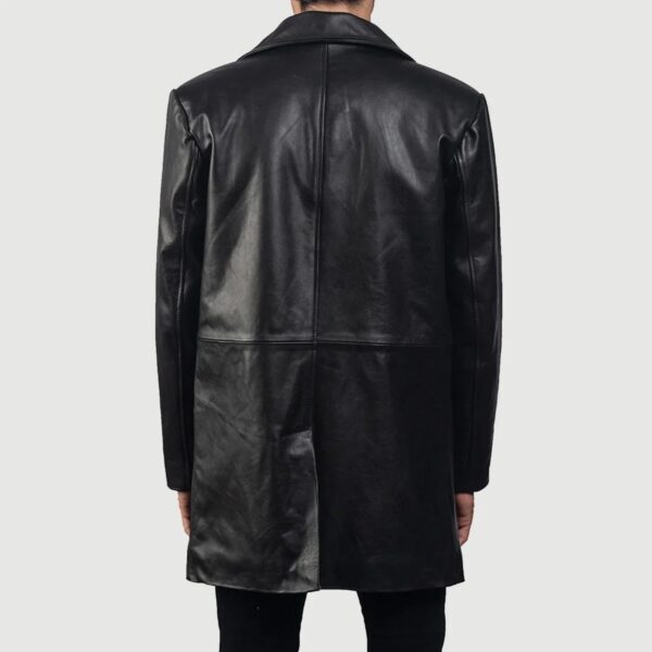 Classmith Black Leather Coat - Image 6