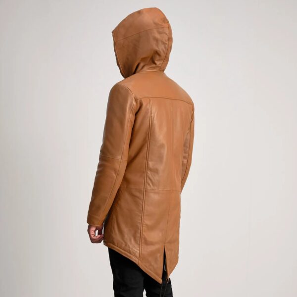 Delvin Tan Leather Parka - Image 5
