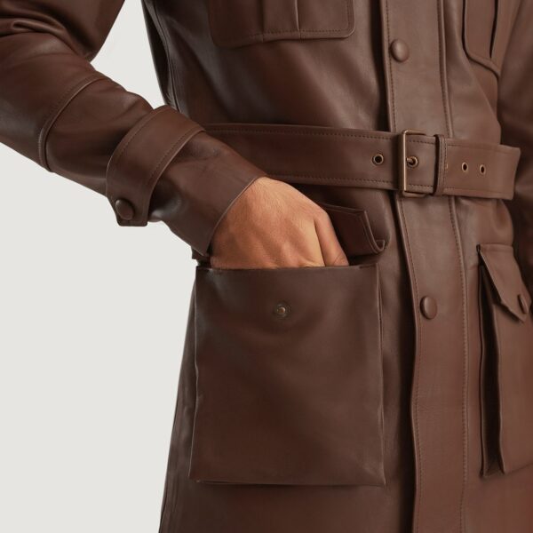 Dolf Brown Leather Jacket - Image 5