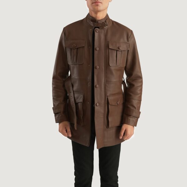 Dolf Brown Leather Jacket - Image 3