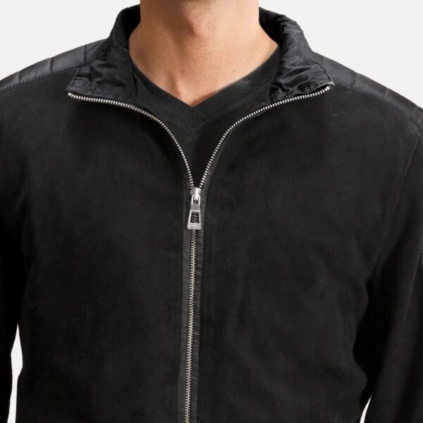 Ethan Hybrid Suede Bomber Jacket - Image 4