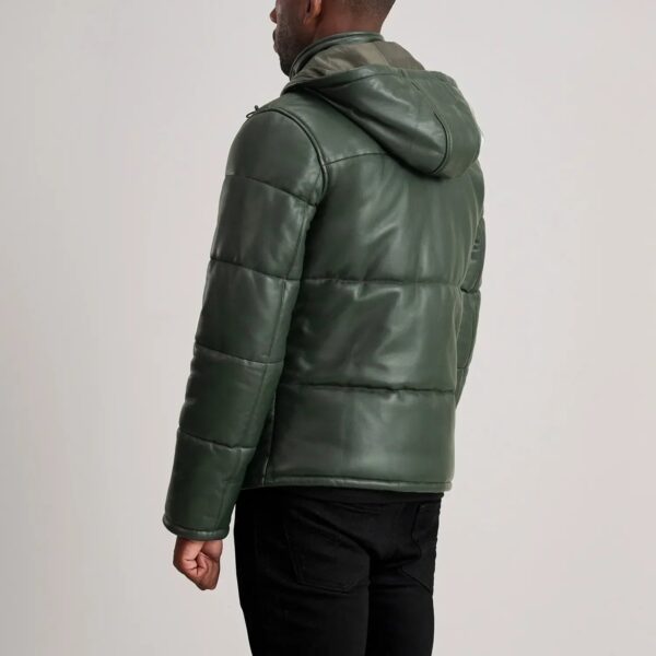Gordon Green Hooded Leather Puffer Jacket - Image 5