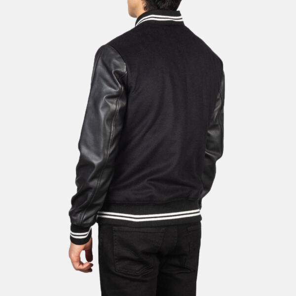 Harrison Black Hybrid Varsity Jacket - Image 5