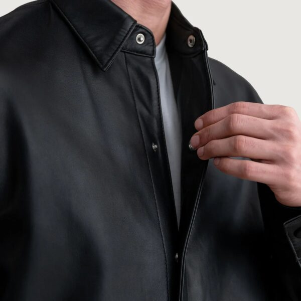 Haven Black Leather Shirt - Image 5