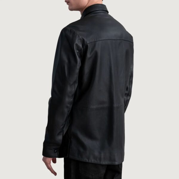 Haven Black Leather Shirt - Image 6
