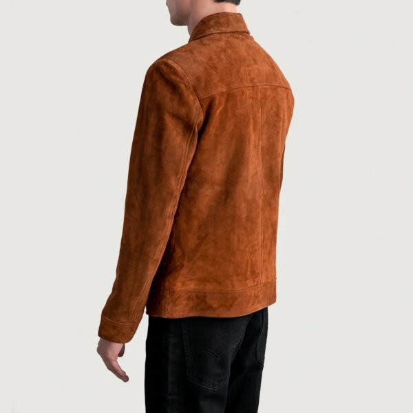 Inferno Brown Suede Leather Jacket - Image 6