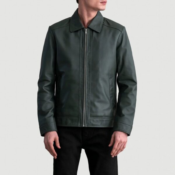 Inferno Green Leather Jacket - Image 3