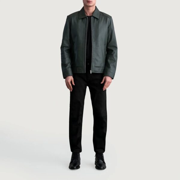 Inferno Green Leather Jacket - Image 4