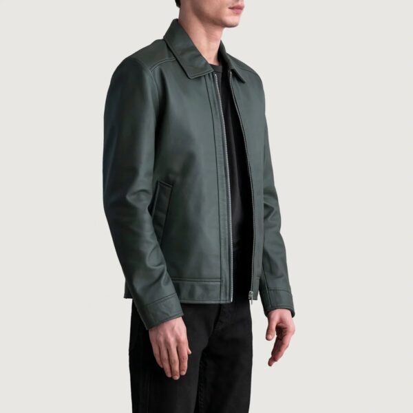 Inferno Green Leather Jacket - Image 2