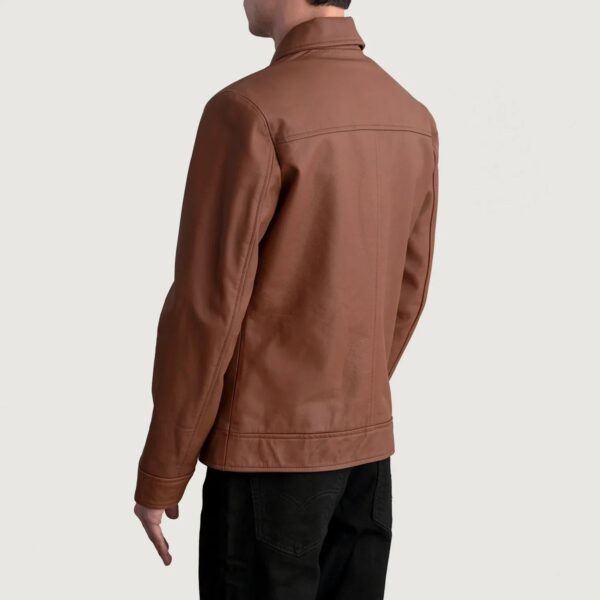 Inferno Matte Brown Leather Jacket - Image 6