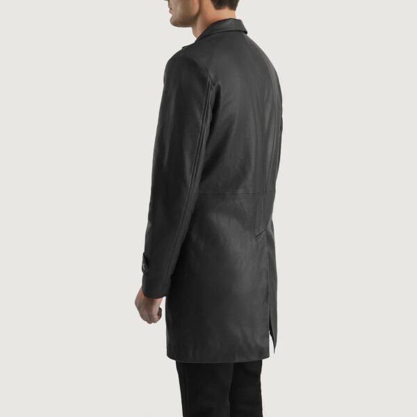 Infinity Black Leather Coat - Image 5