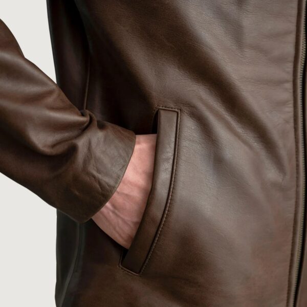Mystical Pullup Brown Leather Jacket - Image 5