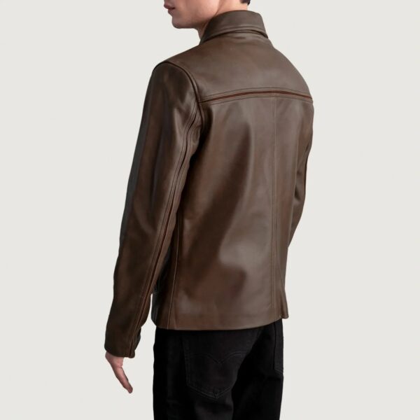 Mystical Pullup Brown Leather Jacket - Image 6