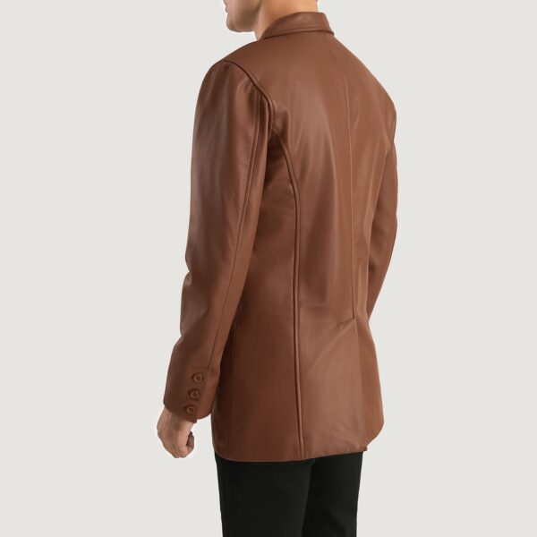 Ray Cutler Brown Leather Blazer - Image 5