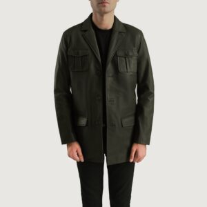 Ray Cutler Green Leather Blazer