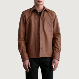 Scout Matte Brown Leather Shirt