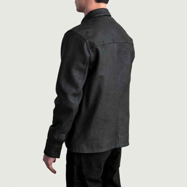 Scout Tumbled Black Leather Shirt - Image 6