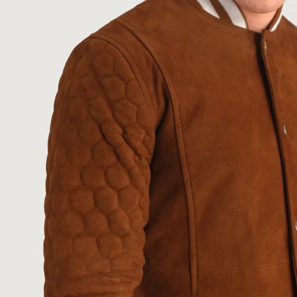 Wilde Brown Suede Varsity Coat - Image 6