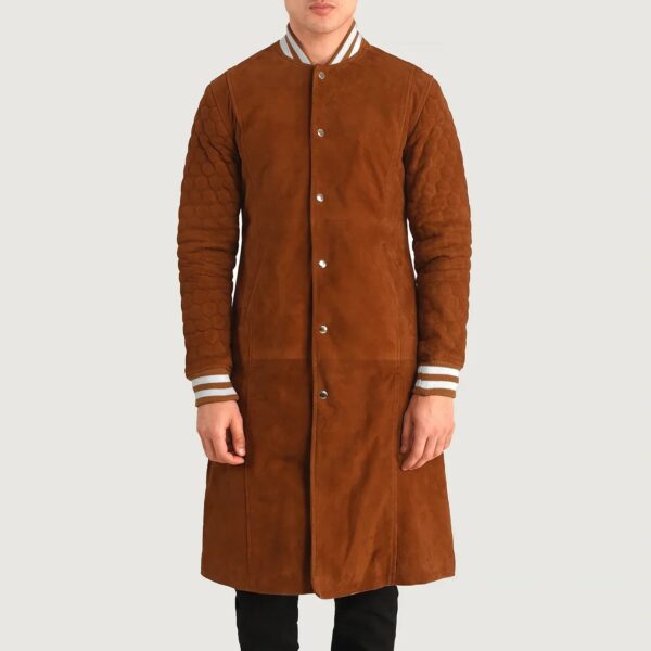 Wilde Brown Suede Varsity Coat - Image 4
