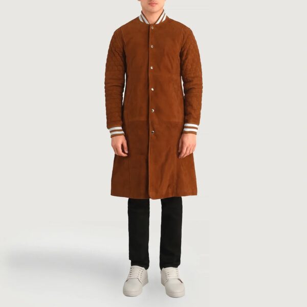 Wilde Brown Suede Varsity Coat - Image 3