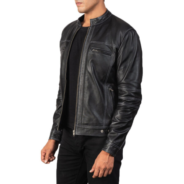 Youngster Black Leather Biker Jacket - Image 2