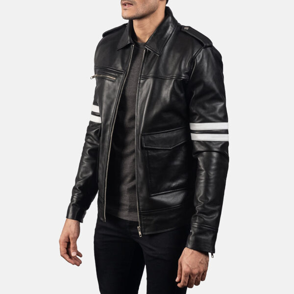 Dragonhide Black Leather Jacket - Image 2