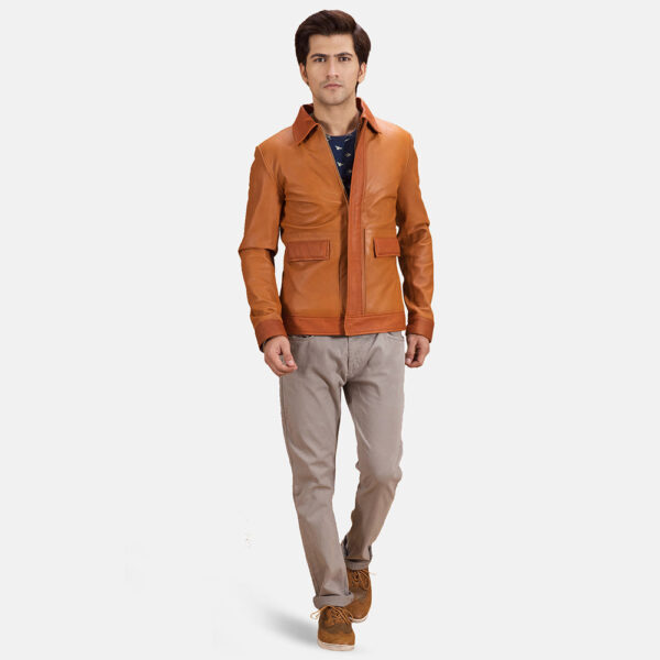 Hubert Tan Brown Leather Jacket - Image 4