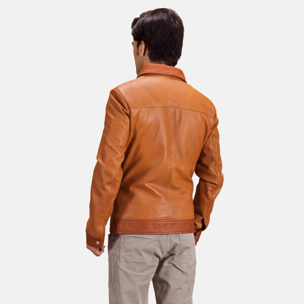 Hubert Tan Brown Leather Jacket - Image 2