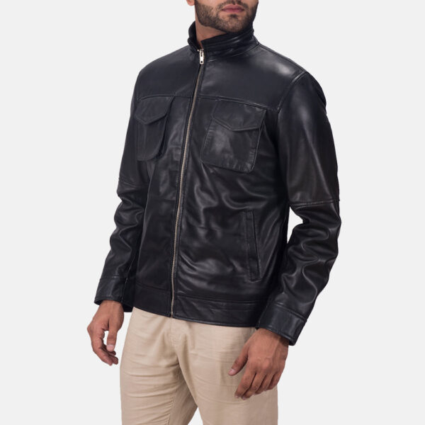 Maurice Black Leather Jacket - Image 2