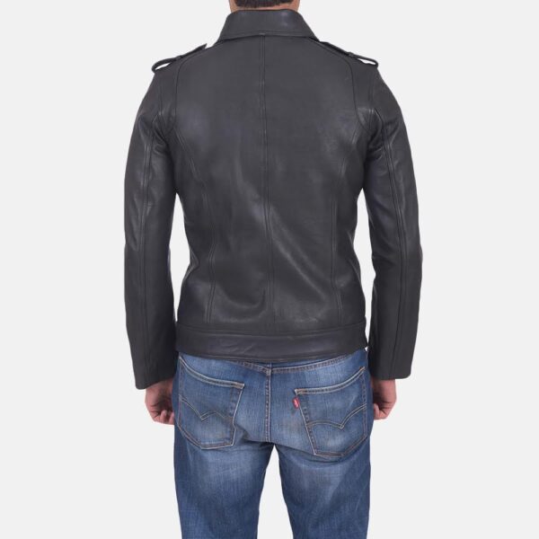 Sergeant Black Leather Jacket - Image 3