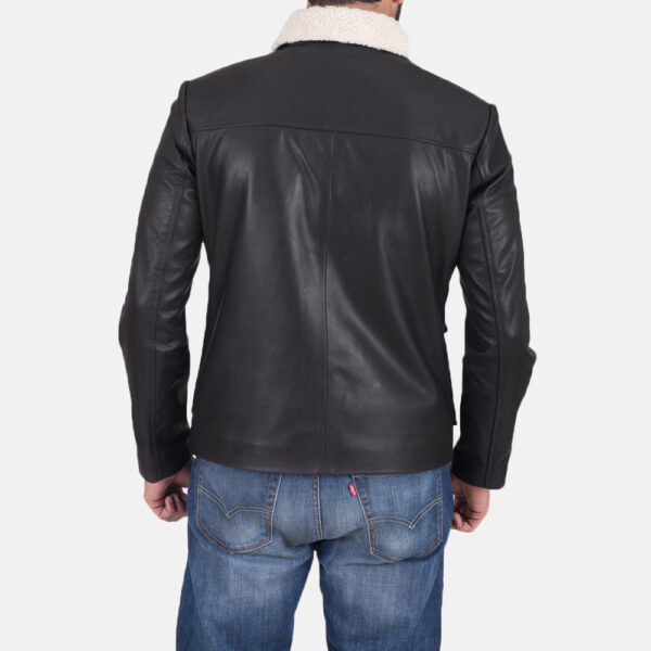 Snow Cole Black Leather Jacket - Image 3