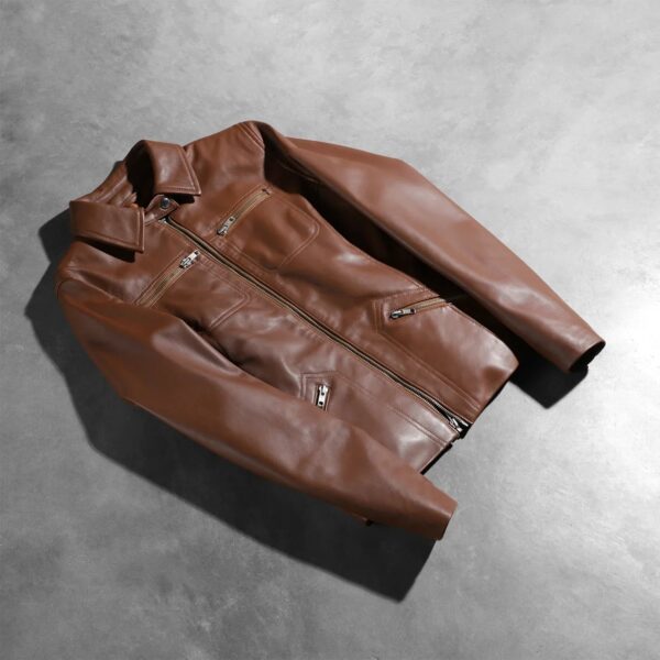 Tomachi Brown Leather Jacket - Image 7