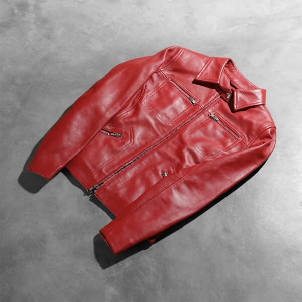 Tomachi Red Leather Jacket - Image 8
