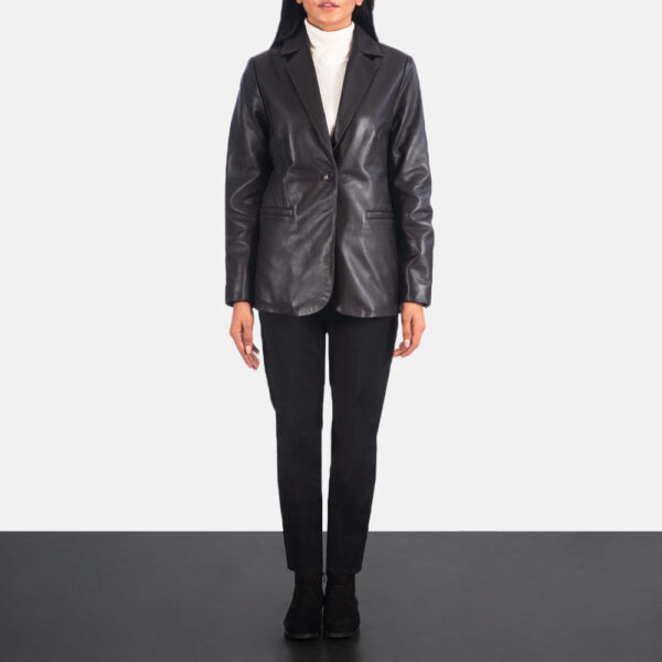 Norma Brown Leather Blazer - Image 4